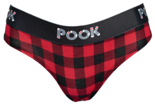 Load image into Gallery viewer, Pook Women&#39;s Underwear (3 PACK) - Black, Red Plaid, Beaver