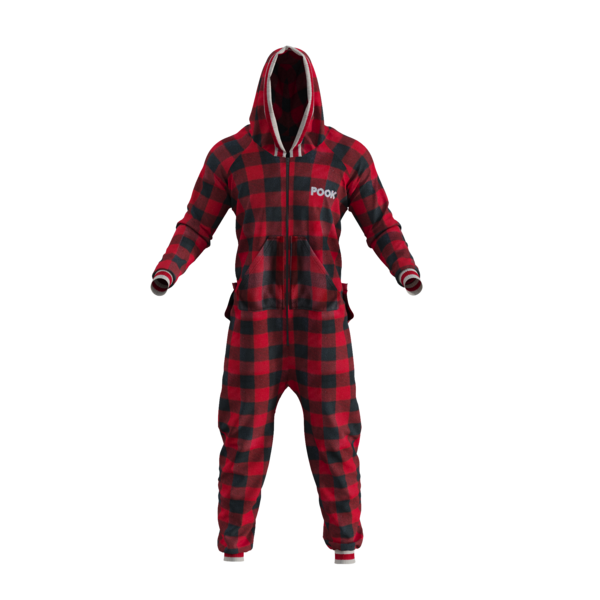 Pook Onesie - Red (Adult Unisex)