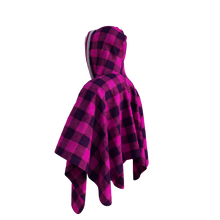 Load image into Gallery viewer, Pook Poncho - Adult Pink Polar Fleece w/ Snap Fastners