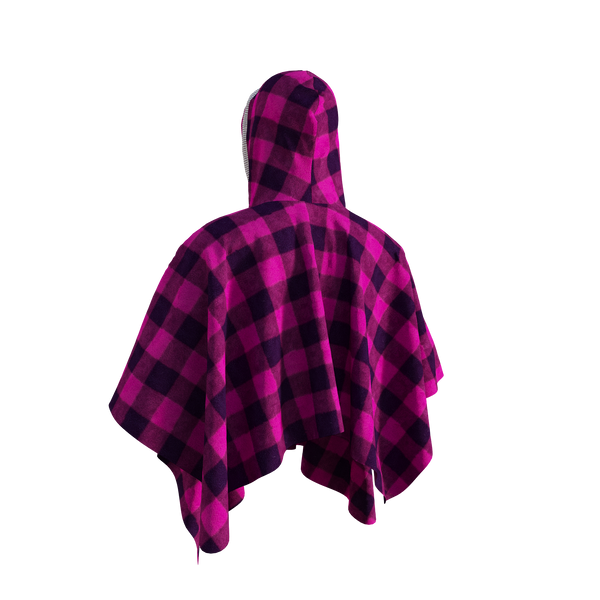 Pook Poncho - Adult Pink Polar Fleece w/ Snap Fastners