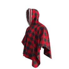 Load image into Gallery viewer, Pook Poncho - Adult Red Polar Fleece w/ Snap Fastners
