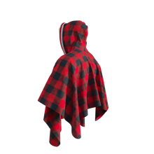 Load image into Gallery viewer, Pook Poncho - Adult Red Polar Fleece w/ Snap Fastners