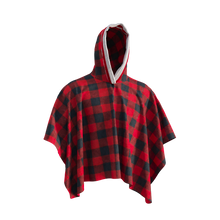 Load image into Gallery viewer, Pook Poncho - Adult Red Polar Fleece w/ Snap Fastners