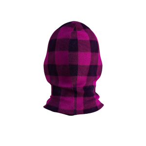 Pook Ninja - Pink Plaid and Black Double Layer Polar Fleece Balaclava