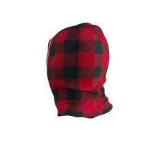 Load image into Gallery viewer, Pook Ninja - Red Plaid and Black Double Layer Polar Fleece Balaclava