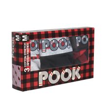 Load image into Gallery viewer, Pook Women&#39;s Underwear (3 PACK) - Black, Red Plaid, Beaver